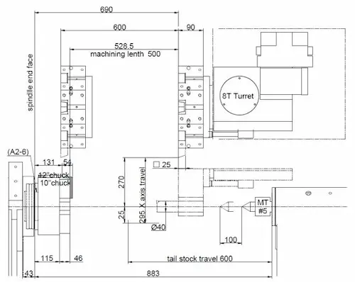 ST502SC Slant Inclined Bed CNC Lathe