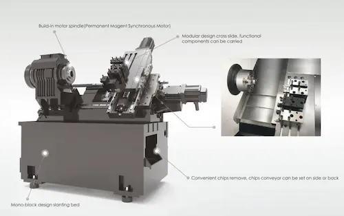 SL-6F 6 inch chuck Slant Bed Turning CNC Lathe