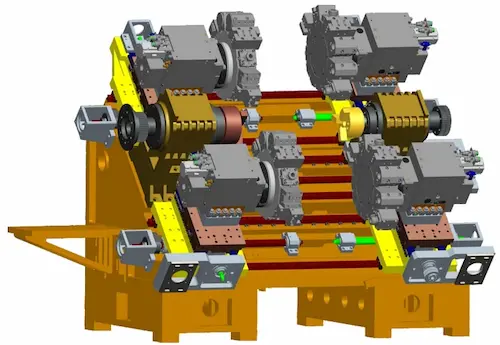 FP-500STT Inclined bed Turning Center Basic Cast Frame