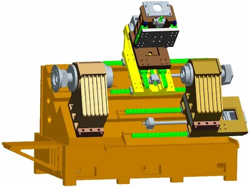 FP-400SY Slant CNC Turning Center Cast Base Frame