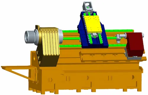 FP-550 45° Slant bed CNC Lathe Cast Iron Basic Frame