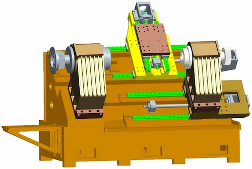 FP-400S CNC Turning Center Basic Cast Base Frame